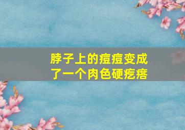 脖子上的痘痘变成了一个肉色硬疙瘩