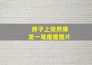 脖子上突然爆发一堆痘痘图片