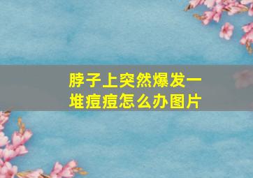 脖子上突然爆发一堆痘痘怎么办图片