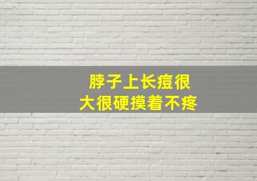 脖子上长痘很大很硬摸着不疼