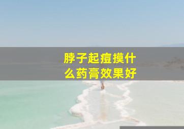 脖子起痘摸什么药膏效果好