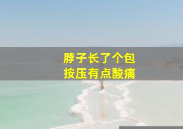 脖子长了个包按压有点酸痛