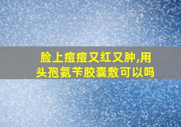 脸上痘痘又红又肿,用头孢氨苄胶囊敷可以吗