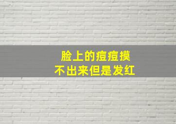 脸上的痘痘摸不出来但是发红