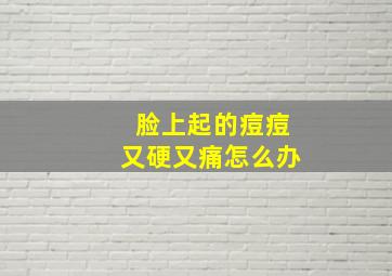 脸上起的痘痘又硬又痛怎么办