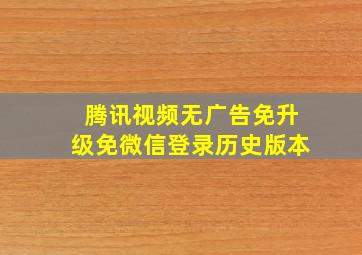 腾讯视频无广告免升级免微信登录历史版本