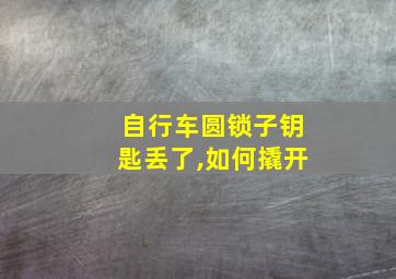 自行车圆锁子钥匙丢了,如何撬开