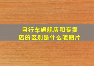 自行车旗舰店和专卖店的区别是什么呢图片