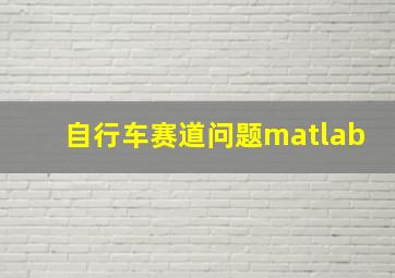 自行车赛道问题matlab