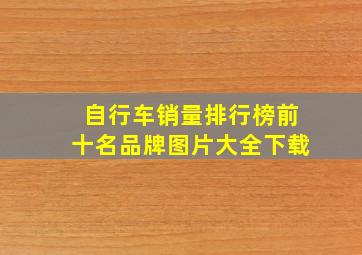 自行车销量排行榜前十名品牌图片大全下载