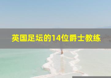 英国足坛的14位爵士教练