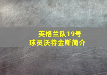 英格兰队19号球员沃特金斯简介