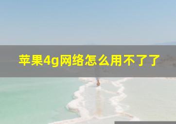 苹果4g网络怎么用不了了