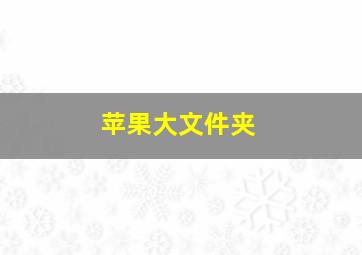 苹果大文件夹