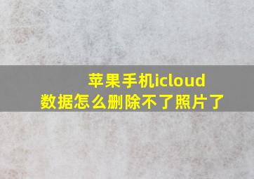 苹果手机icloud数据怎么删除不了照片了