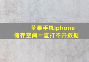 苹果手机iphone储存空间一直打不开数据