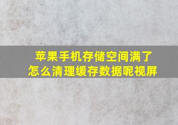 苹果手机存储空间满了怎么清理缓存数据呢视屏