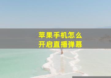 苹果手机怎么开启直播弹幕