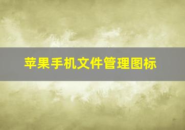 苹果手机文件管理图标