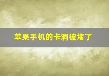 苹果手机的卡洞被堵了