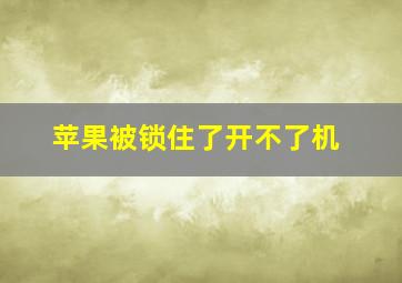 苹果被锁住了开不了机