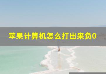 苹果计算机怎么打出来负0