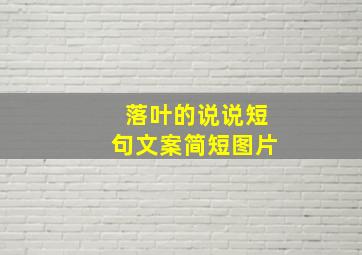 落叶的说说短句文案简短图片