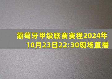 葡萄牙甲级联赛赛程2024年10月23日22:30现场直播