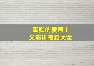 董卿的爱国主义演讲视频大全