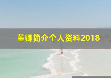 董卿简介个人资料2018