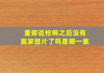 董卿说枪响之后没有赢家图片了吗是哪一集