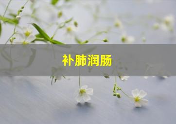 补肺润肠