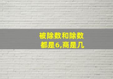 被除数和除数都是6,商是几