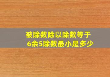 被除数除以除数等于6余5除数最小是多少