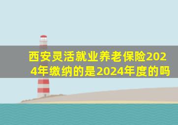 西安灵活就业养老保险2024年缴纳的是2024年度的吗