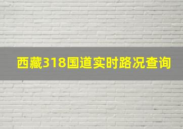 西藏318国道实时路况查询