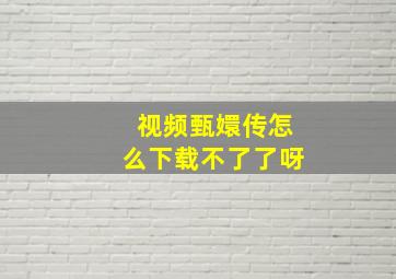 视频甄嬛传怎么下载不了了呀