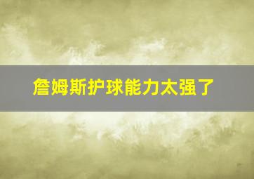 詹姆斯护球能力太强了