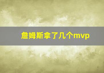 詹姆斯拿了几个mvp