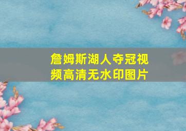 詹姆斯湖人夺冠视频高清无水印图片