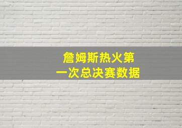 詹姆斯热火第一次总决赛数据