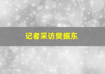 记者采访樊振东