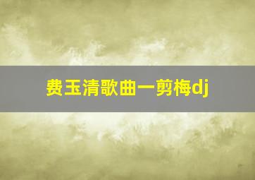 费玉清歌曲一剪梅dj