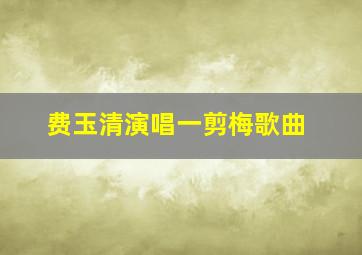 费玉清演唱一剪梅歌曲