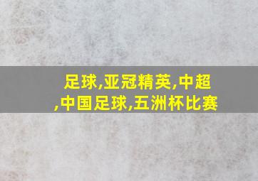 足球,亚冠精英,中超,中国足球,五洲杯比赛