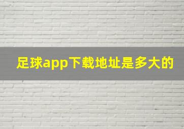 足球app下载地址是多大的