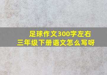 足球作文300字左右三年级下册语文怎么写呀