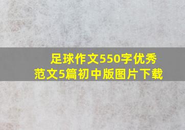 足球作文550字优秀范文5篇初中版图片下载