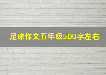 足球作文五年级500字左右