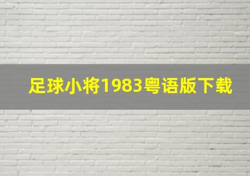 足球小将1983粤语版下载